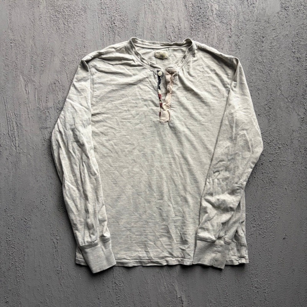 Vintage Denim & Supply Ralph Lauren Henley Medium Grey 2000s American Flag